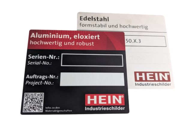 Typenschilder Muster