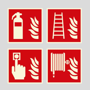 Sicherheitsschilder am Arbeitsplatz