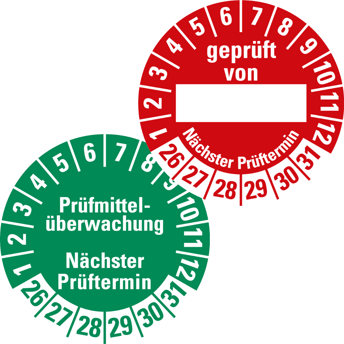 Cimco Prüfplakette DGUV V3 2025 - Nächster Prüftermin (108 Stk