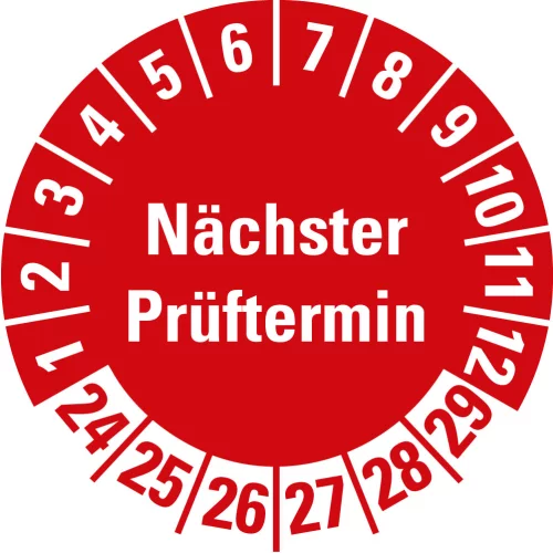 Mehrjahresprüfplakette Nächster Prüftermin